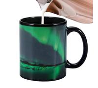 Tasse De Café À Changement De Couleur - 350 Ml De Chaleur En Céramique Révéler Une Tasse, Des Lumières Du Nord Borealis Conception, De Changement De Couleur Magique Pour Le Thé À Café | C
