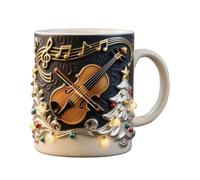 Tasse de café - à thé en résine artisanale pour les boissons du matin festives avec un attrait visuel mignon et une poignée de confort de grande capacité, parfaite pour la décoration