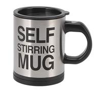Tasse de café autonomes, tasse de mélange électrique avec tasse de mélange de café au couvercle pour chocolat, lait, thé, bureau, maison, cuisine 400 ml (black)