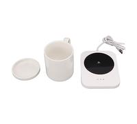 Tasse de café chauffante électrique Intelligente 55 ℃ Température constante de Boisson USB Chauffeur avec Tasse en céramique pour Bureau Home Use ABS Ceramic 5V (Blanc)