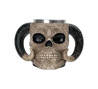 Tasse de café de crâne | Skull Beer Mugs Tankard Skeleton Résine Beer Cup Drinking Cup | Tasse à café à motif tête de mort double face de grande capacité pour boire un cadeau de boisson pour la fête d