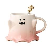Tasse de café d'Halloween - tasse de thé en céramique | 460 ml Capacité Spooky Ghost en forme de céramique Mug | Ghost Design Coffee tasse pour tout bureau des amateurs d'Halloween