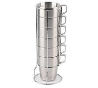 Tasse de café en acier inoxydable Ensemble de voyage de voyage isolée de 12 oz avec couvercle à vide pour boissons froides chaudes conception sécurisée de style thermique