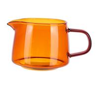 Tasse de café en verre borosilicate 300 ml de partage tasse résistante à la chaleur avec poignée ergonomique pour le café du bureau à domicile (Ambre)
