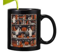 Tasse De Café Fantôme - Tasse En Céramique D'Halloween | Drinkware Spooky Pumpkin, Accessoire De Thé Festif | Playful Jack O Lantern Design, Décor De Fête Saisonnière, Idée Cadeau De Cuisine Automne P