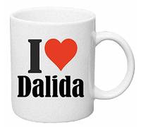 Tasse de Café Tasse à Thé … Coffee Mug I Love Dalida Hauteur 9 cm de Diamètre 8 cm Volume 330 ml Le pour leur Partenaire - Collègue - Amis