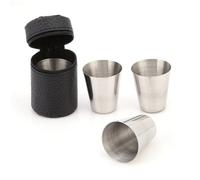 Tasse De Camping En Acier Inoxydable, 4 Pièces, 30ml 70ml 2021 Ml, Tasse De Camping, Randonnée, Portable, Thé, Café, Bière, Avec Sac Noir, Offre Spéciale, 180