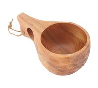 Tasse De Camping En Bois De 220ml, Isolation Thermique, Tasse à Café Finement Polie Avec PoignéE Pour RandonnéE En Plein Air, Coquille De Tortue à Trou Unique
