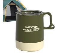Tasse de camping - Tasse de voyage | Tasseà café d'extérieur en PP, gobelet antidérapant, flacon avec couvercle anti-déversement, équipement de voyage, randonnée, sac à dos, récipient d'eau de grande