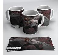 Tasse de Chainsaw Man - Denji avec logo de la série - Pour les fans d'amine (Chainsaw Man 355ml) (Chainsaw Man - Rouge et noir)