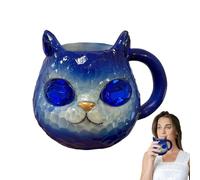 Tasse de chat - en céramique pour café et thé | Cadeau décoratif d'inspiration minérale pour les amoureux de la, un bel accessoire artistique pour les boissons, idéal pour une utilisation à la maison