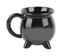 Tasse de Chaudron de Sorcières de 300 Ml, Chaudron en Céramique Noire pour la Décoration de Table de Décor D'Halloween