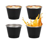 Tasse de coup de café en métal, verres de tir de camping | Ensemble de 4 tasses de vin extérieur portables en acier inoxydable,Tasse à thé de café de 50 ml dans un sac de transport en mailles, à boire