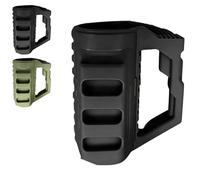 Tasse de croisière d'assaut tactique, manchon de support de bière isolé pour canettes et bouteilles, porte-boisson portable, porte-boissons mains libres pour le camping, le barbecue et (Black,16 oz)