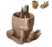 Tasse de cueillette de nez en céramique, tasse en céramique de cueillette de nez amusante, bac à bilan de bijoux, porte-bague à hallsmade à la main, pour décoration de bureau à domicile (1pcs)
