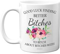 Tasse de départ pour femme, patron, collègue, « Good Luck Finding Better Bitches », tasses amusantes pour femme, 325 ml, passent au lave-vaisselle, cadeaux de départ à la retraite, Noël, anniversaire