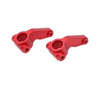 Tasse de direction RC en alliage d'aluminium, 2 pièces, blocs de direction RC résistants à l'usure, réduisant la friction, pour voiture RC 1/10 (Rouge)