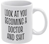 Tasse de docteur « Regardez-vous devenir une merde » - Tasse blanche bohème de 325 ml - Tasse à café et à thé mignonne - Tasses à café en céramique pour femmes et hommes