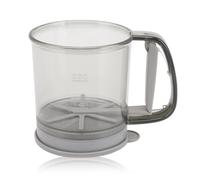 Tasse de farine à la farine à main, passoire à double couche à double couche avec un outil de cuisson de cuisine de couvercle pour la farine, sucre en poudre, cacao