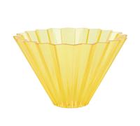 Tasse de filtre à café conique en résine, goutteur de café infusé à la main réutilisable, conception de cône en origami avec lisse pour un nettoyage facile, passoire à café (Jaune)