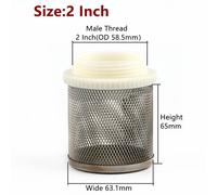 Tasse de filtre à filetage mâle en acier inoxydable,tuyau de pompe à eau,filtre à mailles,raccords d'irrigation de jardin,filtre précieux pour poissons d'aquarium,1PC - Type 2 Inch-High-quality