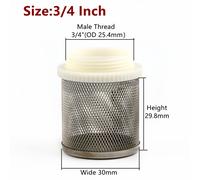 Tasse de filtre à filetage mâle en acier inoxydable,tuyau de pompe à eau,filtre à mailles,raccords d'irrigation de jardin,filtre précieux pour poissons d'aquarium,1PC - Type 3I4 Inch-High-quality