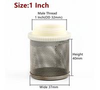 Tasse de filtre à filetage mâle en acier inoxydable,tuyau de pompe à eau,filtre à mailles,raccords d'irrigation de jardin,filtre précieux pour poissons d'aquarium,1PC - Type 1 Inch-High-quality