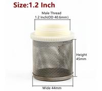 Tasse de filtre à filetage mâle en acier inoxydable,tuyau de pompe à eau,filtre à mailles,raccords d'irrigation de jardin,filtre précieux pour poissons d'aquarium,1PC - Type 1.2 Inch-High-quality