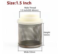 Tasse de filtre à filetage mâle en acier inoxydable,tuyau de pompe à eau,filtre à mailles,raccords d'irrigation de jardin,filtre précieux pour poissons d'aquarium,1PC - Type 1.5 Inch-High-quality