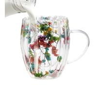 Tasse de fleurs séchées - Gobelet design pétale naturel, récipient à thé artistique, ustensiles de cuisine décoratifs | Cadeaux d'anniversaire ďe Noël pour le meilleur ami, enseignant, maman, idées ca