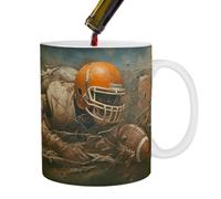 Tasse de football américain - Tasse de football amusante, tasse de football en céramique, tasse à café nouveauté | Tasse de rugby de football amercan, tasse à chocolat chaud, tasse à café en céramique