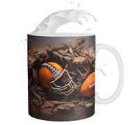 Tasse de football américain - Tasse de football amusante, tasse de football en céramique, tasse à café nouveauté | Tasse de rugby de football amercan, tasse à chocolat chaud, tasse à café en céramique
