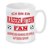 Tasse de football | Je suis un fan de Kaiserslautern - Parler pendant le jeu à vos propres risques | Tasse en céramique pour les fans de football | Passe au lave-vaisselle | Impression de qualité
