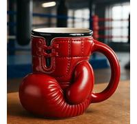 Tasse de gants de boxe, buvez comme un combattant, 12 oz drôles de gants de boxe 3D Tasse de café, tasse de boxe de sports rouges pour boxeurs, hommes, amis, papas et passionnés de boxe