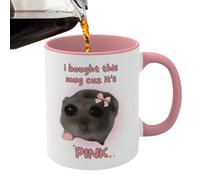 Tasse de hamster triste - Tasse en céramique mignonne avec imprimé de hamster de mauvaise humeur pour boissons chaudes et froides, cadeau d'amant animal drôle | Carton de dessin animé Hamster, tasse d