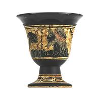 Tasse de justice de Pythagore - Tasse de foire pythagoricienne - Dieu grec ancien Poséidon - En céramique peinte à la main