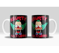 Tasse de Krusty le clown - Krusty The Clown - Pour les fans de la série simsons | Céramique 355ml (Krusty le clown (Fond noir))