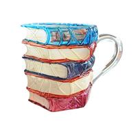 Tasse de livre 3D | Récipient à boisson peint en 3D de 300 ml, tasse à lait avec poignée | Lecteurs Écrivains Enseignants Étudiants Bibliothécaires Anniversaire Remise des diplômes Jus Boissons