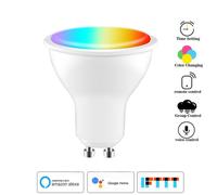 Tasse de lumière LED Wifi pour maison intelligente, GU10 Tuya /Smart Life RGBW 4W, ampoule variable avec télécommande, Compatible avec Alexa Google Home