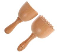 Tasse de Massage du Dos en Bois, Lot de 2 pour Auto-massage | Surface Lisse Qui N'abîme Pas la Peau, Usage à Domicile Après Sport, Réduit