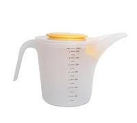 Tasse de mélange battant des œufs - 1,5 litre de mesure | Outil liquide pour cuisson, cuisson, crêpes et préparation de pâte, gadget de cuisine transparent, récipient polyvalent,