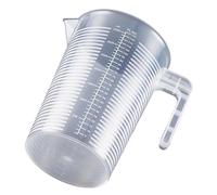 Tasse de mélange en plastique Transparent de grande capacité, bécher doseur gradué avec couvercle for cuisine et laboratoire(3500ml)