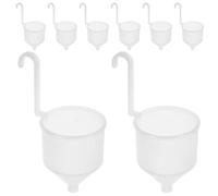 Tasse de Mesure de Viscosité en Plastique Blanc 8 Pièces