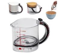 Tasse de mesure réglable 4 en 1, tasse de mesure tout-en-un réglable, tasses de mesure push-up multi-fonctions avec base de joint de style grattoir, pour la cuisson et la cuisson