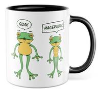 Tasse de mots, cadeau Quak - Maigre quak, tasse à café, tasse blague jeu de mots grenouille, idée cadeau pour les amateurs de grenouille - Humour amusant - Cadeau de bureau - Tasse à café