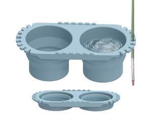 Tasse de nettoyage pour pinceaux de peinture, accessoires de peinture pliable, petit rinseur d'aquarelle domestique pour artistes, étudiants, outil de peinture, accessoire de studio d'art avec