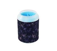 Tasse de nettoyage réutilisable avec brosse en silicone souple pour chiens et chats de petite, moyenne et grande race, motif de cauchemar