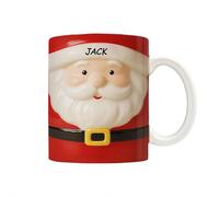 Tasse de Noël personnalisée avec nom du Père Noël, tasse à café de Noël en céramique avec poignée, tasse à café de vacances pour thé chaud au cacao, lavage des mains, Noël festif comme vaisselle