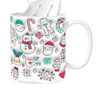 Tasse de Noël - Tasses à Café Céramique de Noël | Mug 3D Bonhomme de Neige 35cl avec Anse pour Thé Chocolat Cadeau