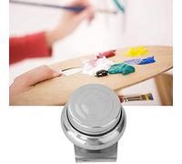 Tasse de palette en acier inoxydable Grande bouche Peinture à l'huile Tasse Double/Single Dipper Palette Container Cup pour le dessin(#9) Other Art Supplies